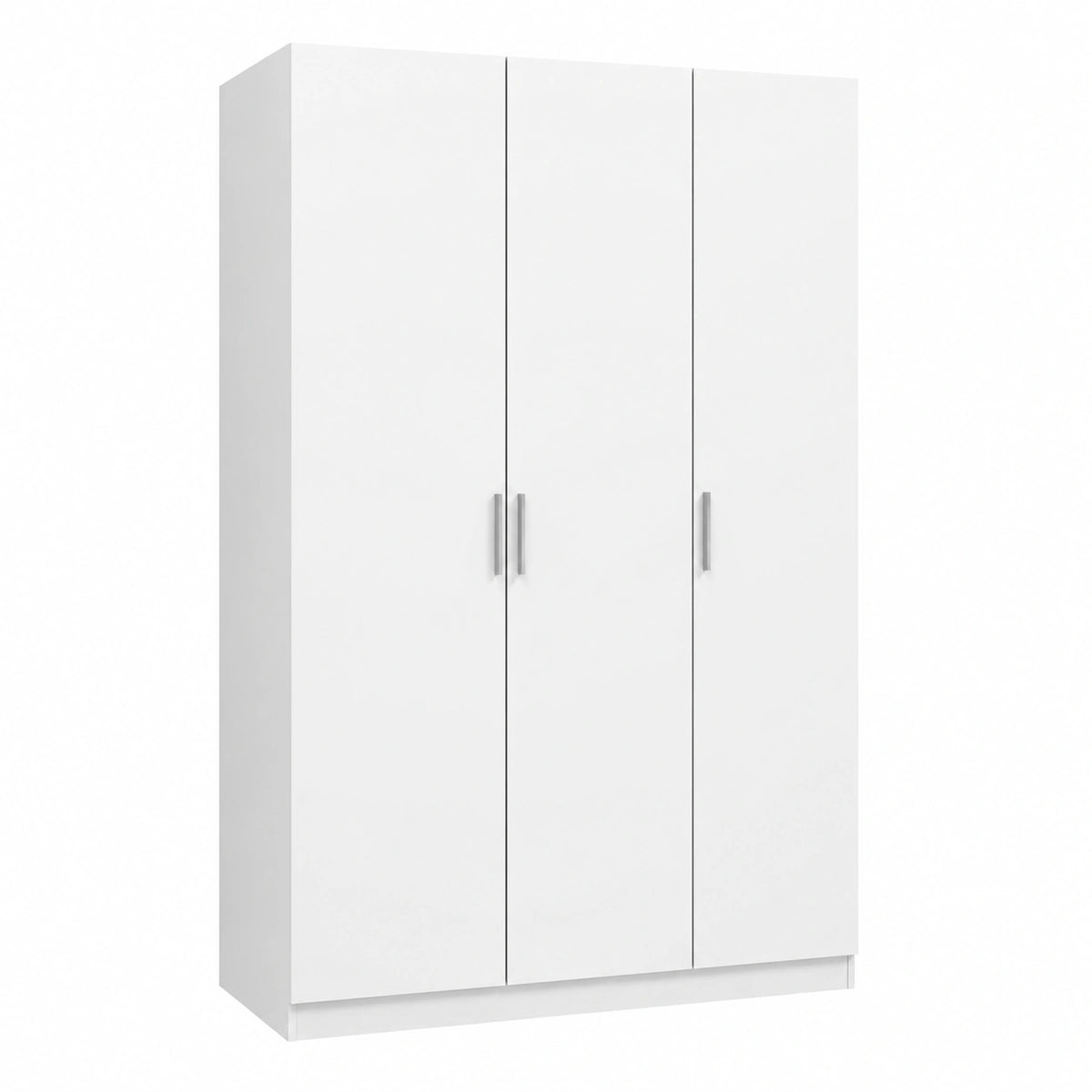 Armadio Camera da Letto 3 Ante con Soft Close 109 × 37 × 180 cm Bianco, Armadio Guardaroba Salvaspazio Multiuso, Ripiani Regolabili, Vano Verticale