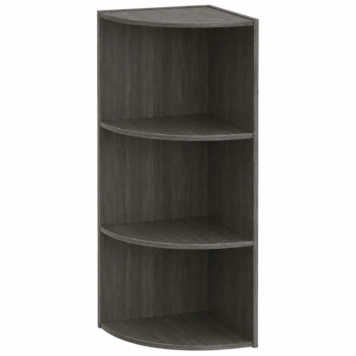Mobile, Libreria, Scaffale Angolare da Parete in Legno, 3 Livelli, Grigio