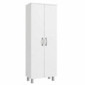 Armadio Multiuso 2 Ante Solivus, Mobile Multifunzionale, Mobiletto scarpiera, Guardaroba Porta Scarpe, 59 × 32 h162 cm