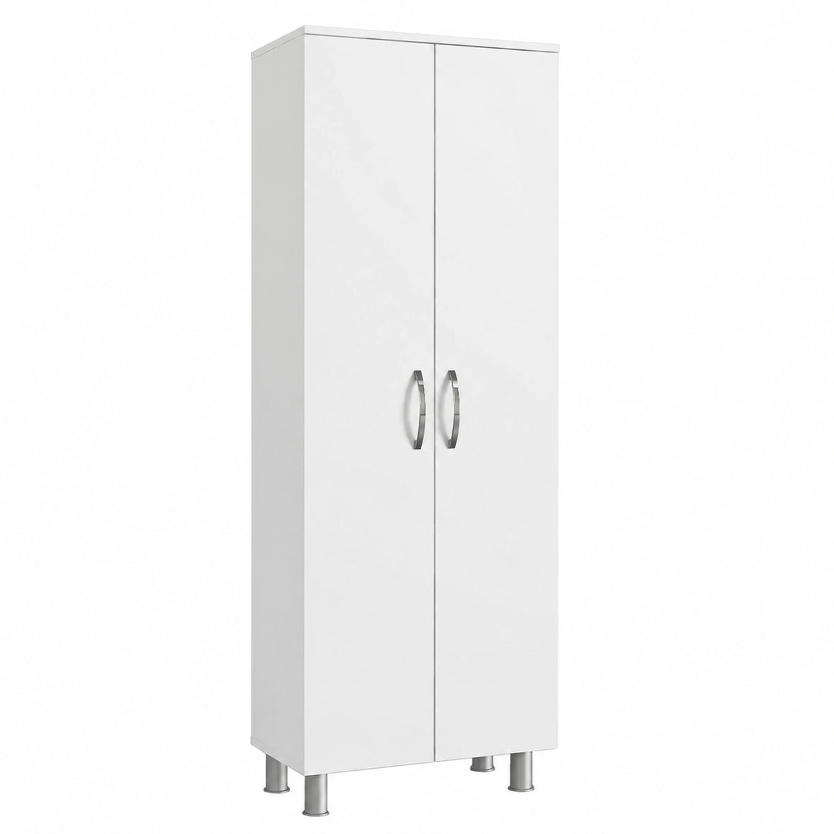 Armadio Multiuso 2 Ante Solivus, Mobile Multifunzionale, Mobiletto scarpiera, Guardaroba Porta Scarpe, 59 × 32 h162 cm