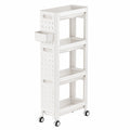 Carrello con ruote, scaffale per condimenti, multi-livello, mobile da cucina, condimento