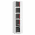 Armadio per ufficio con serratura, armadietto per documenti, libreria per ufficio con 1 porta e 5 scomparti, armadietto universale per ufficio e casa