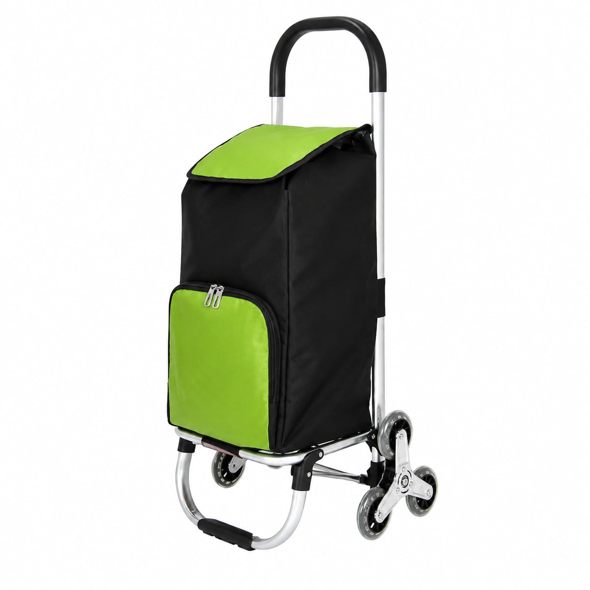 Carrello della spesa pieghevole a 6 ruote mobile con borsa staccabile, leggero e multifunzionale per generi alimentari, viaggi e uso quotidiano