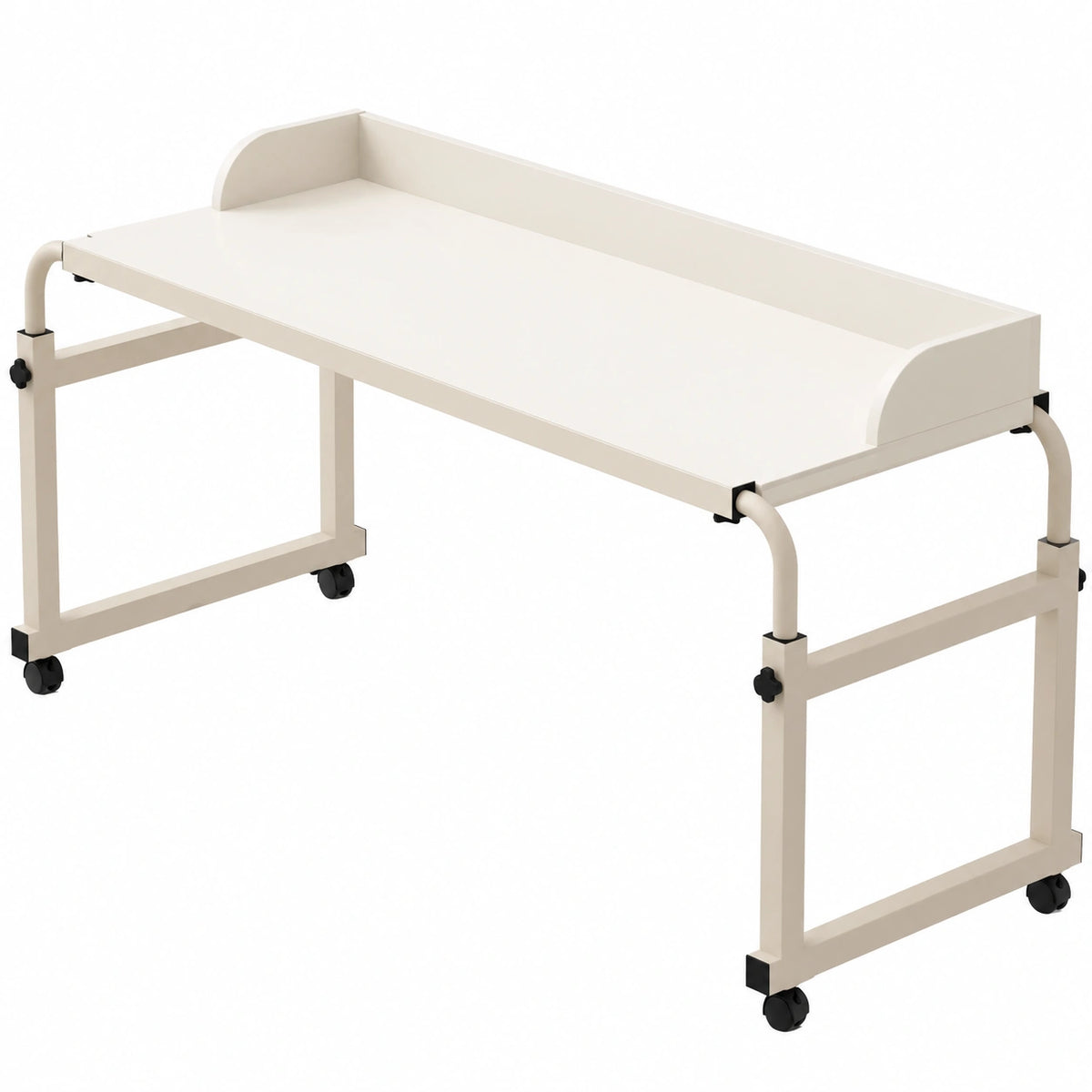 Tavolo Da Letto Regolabile In Altezza Con Ruote，Tavolo Multifunzionale Tavolo Per Computer Mobile Con Deflettore Per Lavoro Tavolino Regolabile