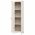 Mobile Salvaspazio in Legno, Armadietto Multifunzionale per Soggiorno, Camara da Letto e Uffizio, 43 × 39,5 × 183 cm (Bianco)