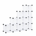 Scaffale a 16 Cubi Modulari, Guardaroba, Recinto per Animali Domestici, Camera da Letto Cabina Armadio Ingresso, 31 × 123 × 123 cm