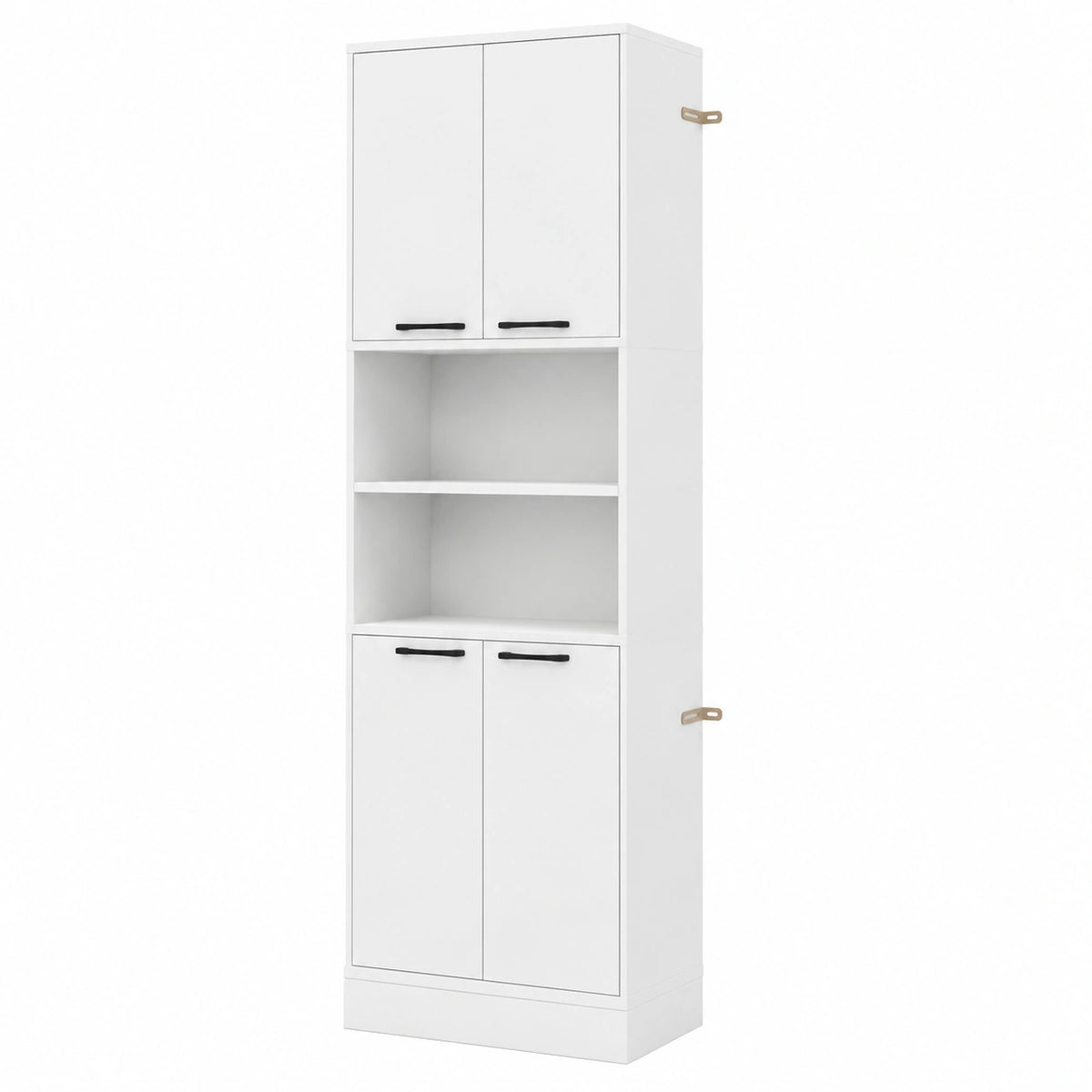 Credenza Alta da Cucina 190 cm, Mobile Cucina Dispensa in Legno, Mobile Buffet con 2 Armadio e Ripiano, per Soggiorno, Sala da Pranzo