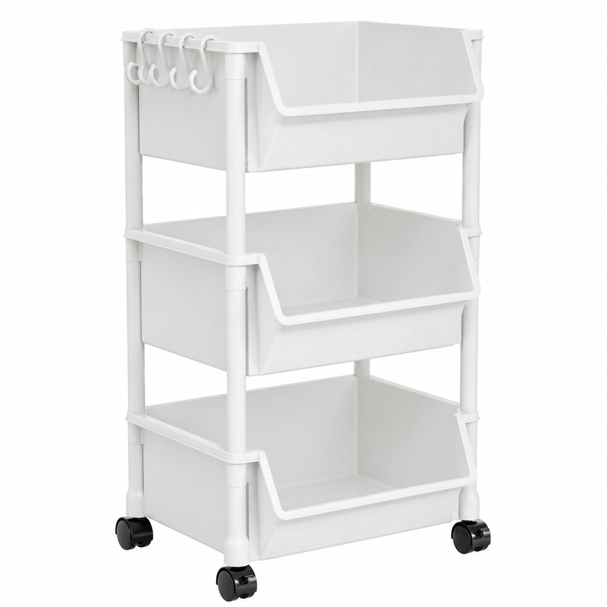 Carrello Portaoggetti, Carrellino Multifunzionale Con Ruote, Scaffale Da Cucina Mobile, salvaspazia Carrello Di Servizio Con Manico, Portaoggetti